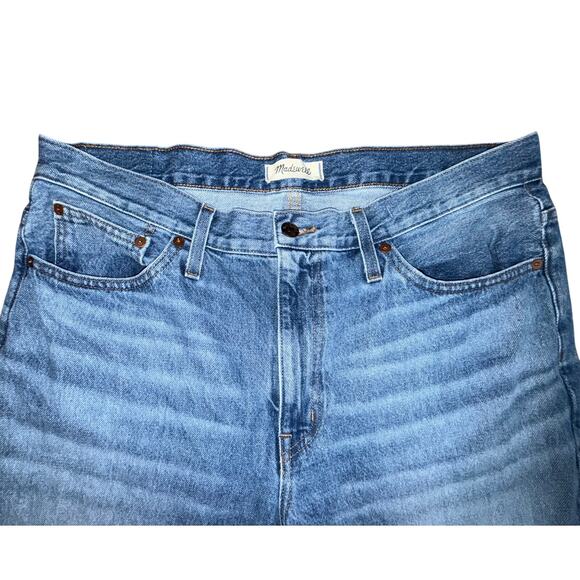 Madewell The Slouchy Boy Jean Size 31 Cutoff Raw Hem - Picture 3 of 8